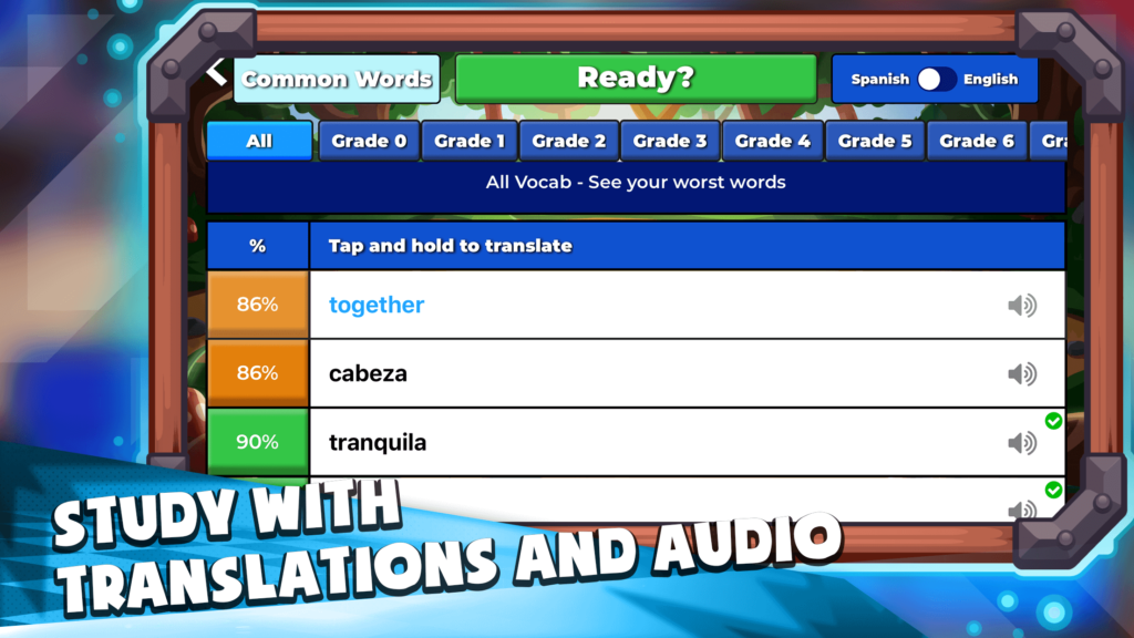 Learn Spanish Vocabulary in a game